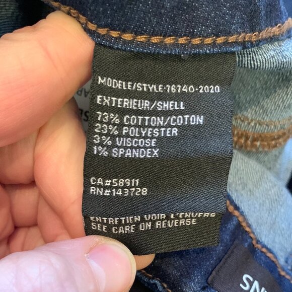 Tribal Jeans Womens 18 Audrey Mid Rise Pull On Slim Capri Blue Denim NWT - Picture 6 of 7